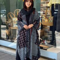 پانچ لارا طرح گرد طوسی مشکی آبی