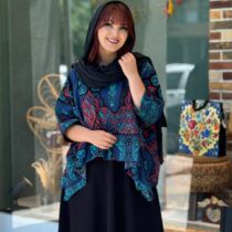کراپ میم طرح سنتی آبی زرشکی