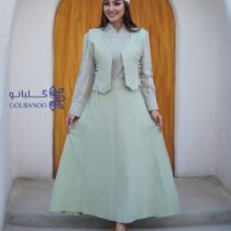 ست سه تیکه کلارا سبز روشن کرم خاکی