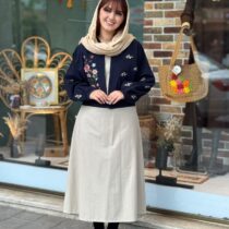 ست فلور کرم خاکی سورمه ای