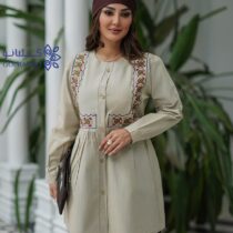 مانتو ساغر کرم خاکی